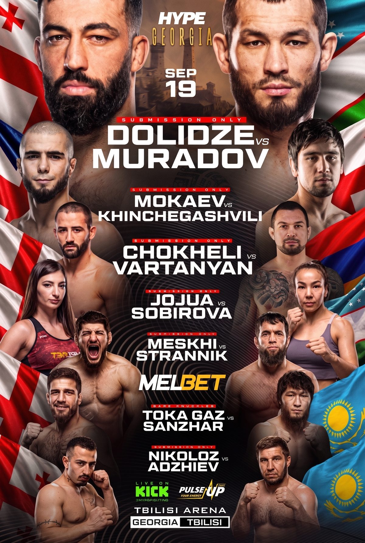 HYPE Georgia — Dolidze vs Muradov, September 19, Tbilisi Arena